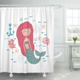 thumbnail image 1 of Cortina de Ducha ABPHQTO Fiesta Divertida Sirena Niña Cola de mar 150x180 cm, 1 of 1