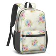 thumbnail image 2 of Pioneer Flower Floral Print Pattern 17" School Backpacks for Teens,Waterproof Oxford Fabric,S-Shape Padded Straps for School,Travel,Hiking,Camping, 2 of 5