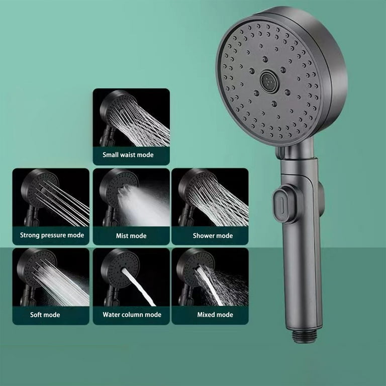 VALSEEL Shower Head, Shower - High-Pressure Handheld Showerhead - Hard  Water High Pressure7 Spray Modes Handheld Shower for The Elderly,  ChildrenCan