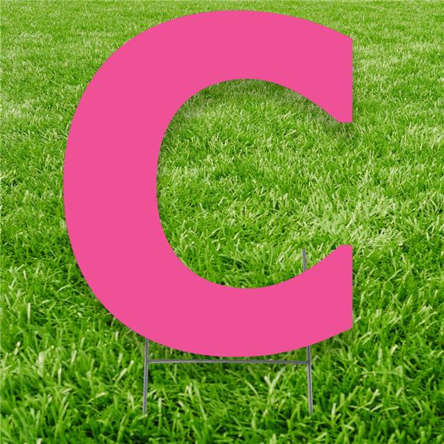 Advanced Graphics 3359 20 x 15 in. Letter C Yard Sign, Pink