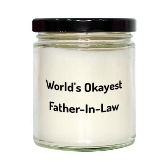 World's Okayest Father-In-Law Father-in-law Candle, Cheap Father-in-law, For Dad