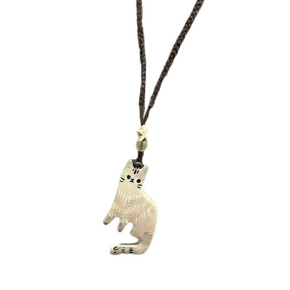 Ciwanning Stylish Necklace Cats Shape Pendant Necklace Adjustable Length Necklace Fashion Neck Jewelry for Daily and Party Wear