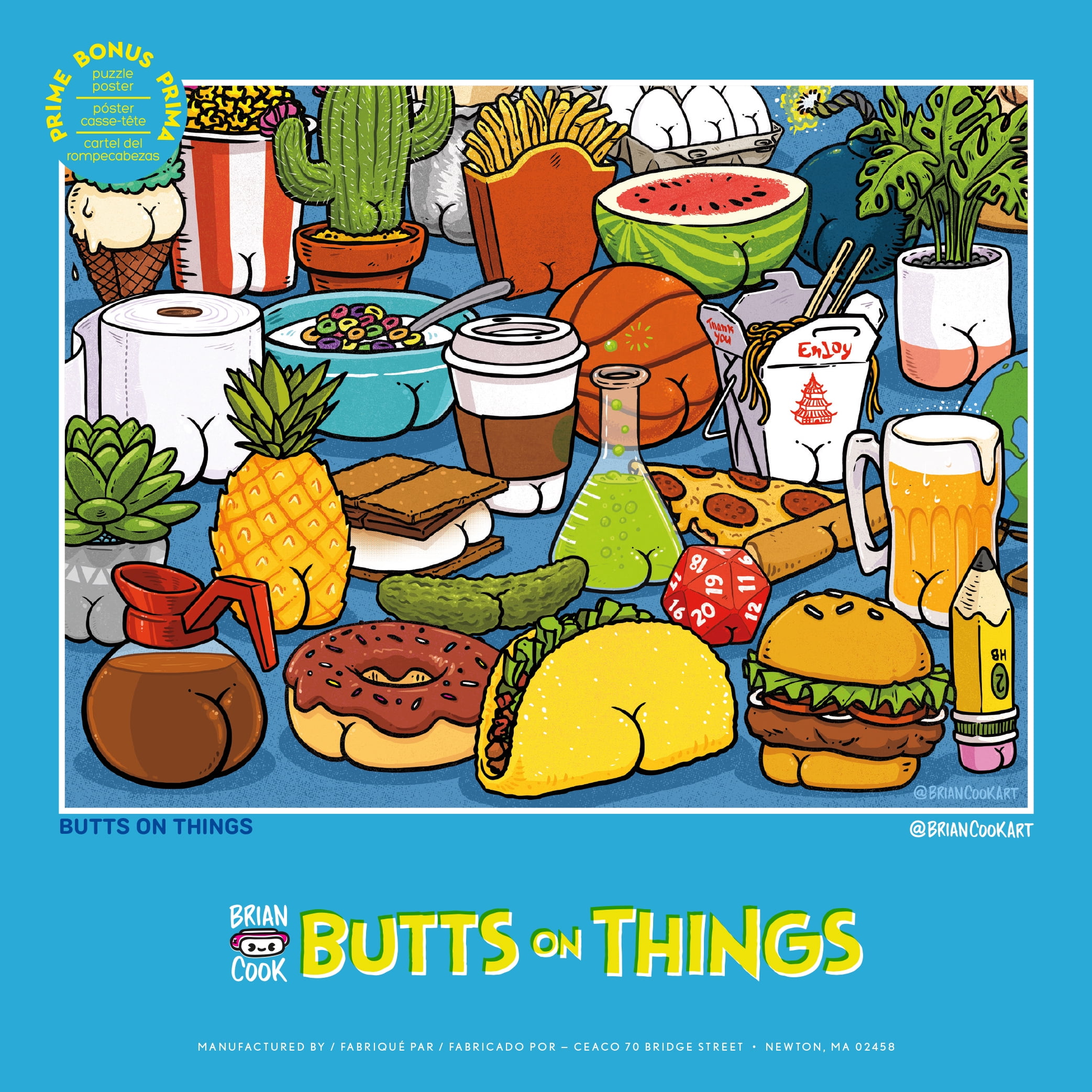 Ceaco - Brian Cook - Butts on Things - 500 Piece Interlocking Jigsaw Puzzle