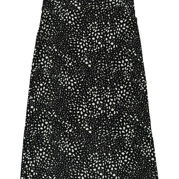 A-Line Womens Two Tone Straight Maxi Skirt, Black, Petite, PXL