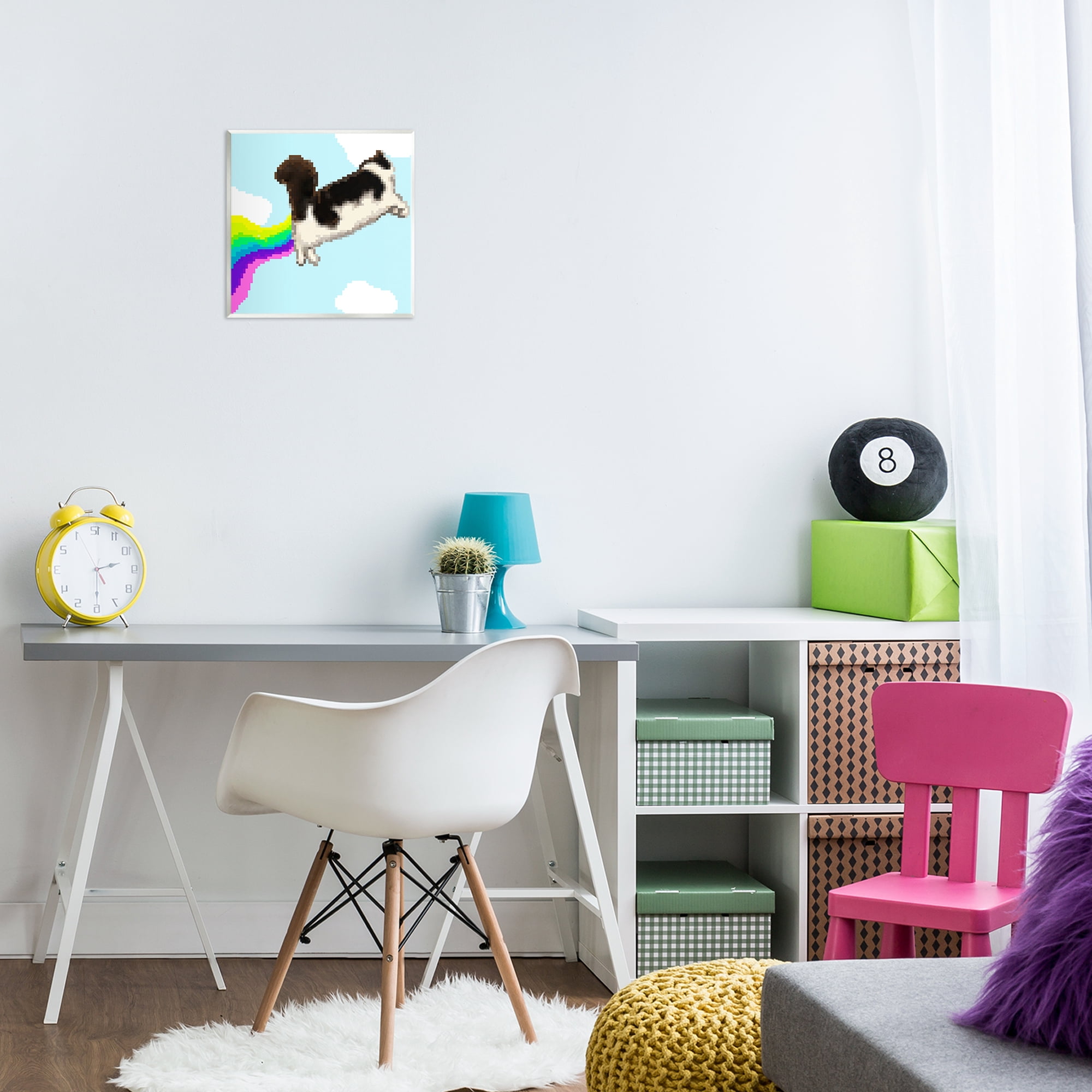 Stupell Industries Whimsical Cat Flying Animals Painting Unframed Art Print Wall Art, 12 x 12