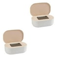 thumbnail image 3 of relayinert Stylish Desktop Countertop Mask Dispenser Storage Box with Lid Spacious Holder Plastic Baby Pink 21x14x7.8cm 2Set, 3 of 6