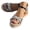 Black, variant on Women's Espadrilles Wedge Sandals Casual Walking Strappy Beach Shoes 2026 Arch Support Travel Sandal with Buckles Black Size 8