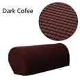 thumbnail image 1 of 2PCS/SET Solid Stretch Stretchy Premium Fleece Sofa Armrest Covers Chair Couch Arm Protector DARK COFFEE, 1 of 1