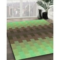 thumbnail image 2 of Ahgly Company Indoor Square Patterned Green Snake Green Area Rugs, 6' Square, 2 of 6