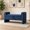 Navy Blue, variant on Modern Teddy Bed End Bench with Arms, Storage and Metal Accents, Olive Green