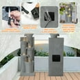 thumbnail image 3 of Magic Union Outdoor Water Fountain, 5 Tiers Cascading Waterfall Indoor Water Feature Garden Decor with LED Lights, Fountains Outside Patio Resin for Yard, Deck, Porch and Home, Bamboo Elements, 3 of 8