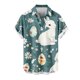 thumbnail image 2 of Blusa y camisa de manga corta con cuello vuelto para hombre, blusa informal de moda con cuello vuelto, blusa estampada de manga corta con botones, blusa de poliéster para hombre, 2 of 5