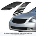 thumbnail image 3 of APS Compatible with Nissan Altima 2005-2006 Stainless Steel Black 8x6 Horizontal Billet Grille Insert Combo N87965J, 3 of 7