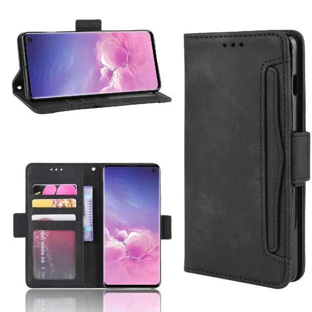 Funda Tipo Billetera GANGXUN para Samsung Galaxy S10 – Tapa Flip con Tarjetero