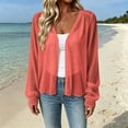 thumbnail image 4 of Elwylmiz Sheer Cardigan Sweaters for Women Long Sleeve Open Front Tops Lightweight Flowy Summer Fall Casual Cardigans, 4 of 6