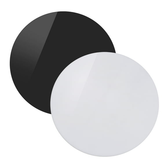 2 Pcs 30X30cm Feuille Acrylique Ronde Planche de Reflection Fond de Photographie pour Produits Bijoux Montres Nature Morte Photographie