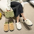 thumbnail image 5 of Zapatillas de algodón para mujer en otoño e invierno, posparto, interior del hogar, además de terciopelo para mantener el calor, antideslizantes y a la moda, zapatos peludos de suela gruesa., 5 of 5