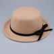 thumbnail image 1 of Sombrero de Feltro de Lana Yinane Con Cinta de Lazo Ajustable Transpirable Ligero para Mujer Chica Elegante Bronceado Suave, 1 of 7