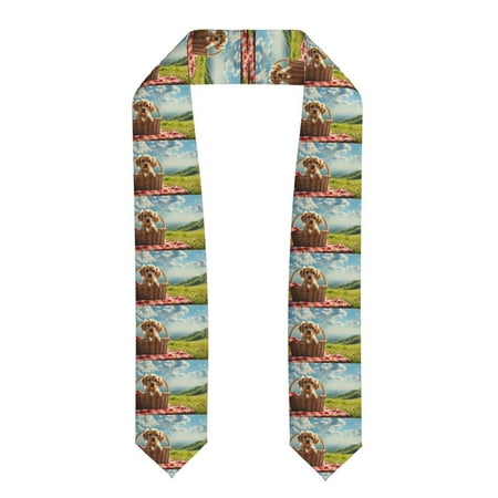 

Lukts Adorable Puppy Basket for Graduation Shawl Ribbon Unisex 36x5.1 Inch Graduation Ribbon Graduation Honor Graduation Ceremony-Flattened
