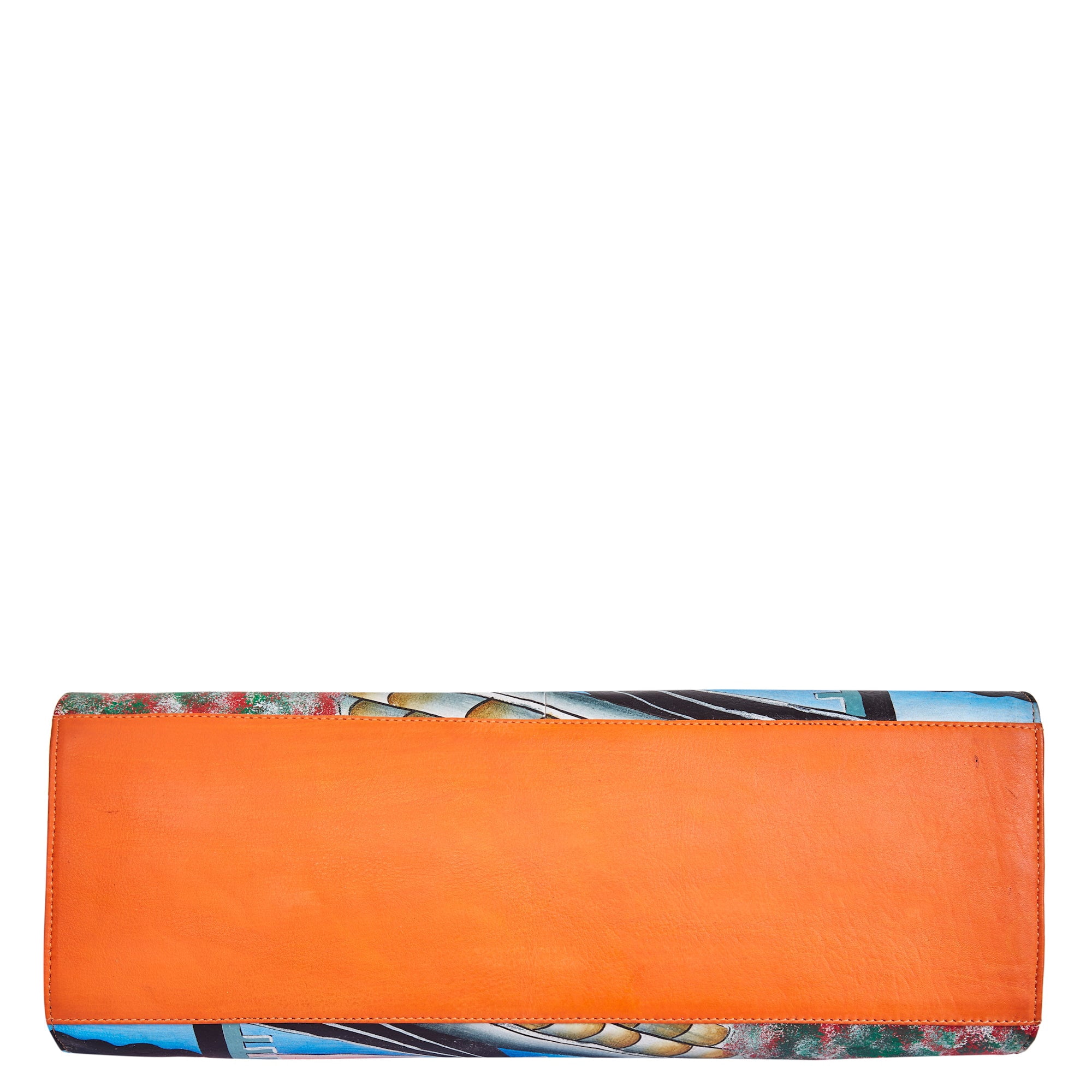 Sishka Womens Venice Cityscape Hand-Painted Leather Ladies Bags – Elegant Orange Business Briefcase, Stylish Laptop Shoulder Bag