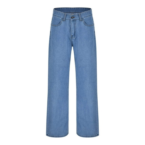 GHSOHS Jeans for Women Heans Light Blue Denim Pants Womens