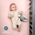 thumbnail image 3 of Bare Home 3 Pack Fitted Sheets - Premium 1800 Collection - Ultra Soft - Crib, Pink Slipper/Cloud Grey/White, 3 of 7