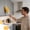 Orange#379, variant on Disposable Duster Refills with Handle, Double Sided Microfiber Dusting Kit for Home Cleaning, Washable Bendable Duster Head for Furniture, Blinds, Ceiling Fans, Car and Office