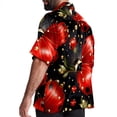 thumbnail image 3 of Seven Starred Ladybird Men's Hawaiian Short Sleeve Printed Button Down Poplin Casual Summer Beach Shirt, Unisex, 3 of 6