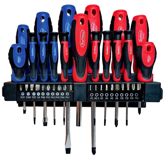 Best Value H420556 Screwdriver and Bit with Rack Holder and Magnetic Tips 38-Piece Set