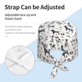 thumbnail image 3 of Scrub Caps Women Men, funny Cute Dog Dalmatian Adjustable Working Caps, Turban Hat Cleaning Working Cap with Sweatband, Elastic Bandage Tie Back Nurse Cap, 3 of 5