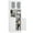 White, variant on Costway 58.5" Tall Bathroom Storage Cabinet Freestanding Linen Cabinet with Shelves Black