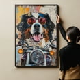 thumbnail image 6 of Bernese Mountain Dog Poster Riding A Motorcycle - Bernese Mountain Dog Canvas Wall Art For Bedroom Decor - Wall Art Bedroom Aesthetic - Best Friend Birthday Gifts, 6 of 6