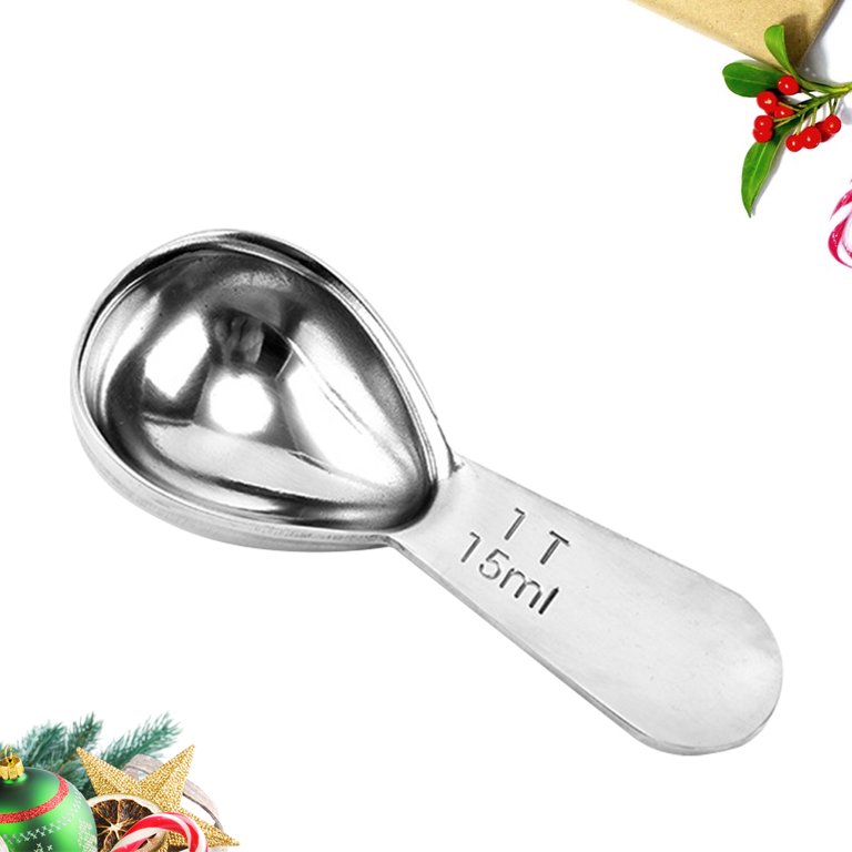 Kitchen Seasoning Baking Spoon 15ml Stainless Steel Bamboo Handle Measuring  Spoon Coffee Bean Spoon Milk Powder Spoon - AliExpress