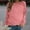 Watermelon Red, variant on Womens Plus Size Tops 2023 Fashion Casual Long Sleeve Round Neck Solid Ladies Sweatshirt Tops Blouse on Clearance