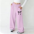 thumbnail image 2 of Hessimy Girls Flare Leggings Kids High Waist Bell Bottom Pants Casual Cotton Leggings for Teen Girls(Purple,5-6 Years), 2 of 4