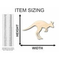 thumbnail image 2 of Unfinished Wood Kangaroo Shape - Animal - Craft - up to 46" DIY 14" / 1", 2 of 3