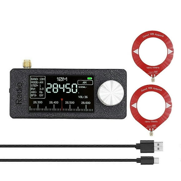 SI4732 Mini Radio Receiver 10Khz-180Mhz Portable Radio Receiver+Loop Antenna AM FM Radio HF SW MW VHF Mini SI4732 Radio