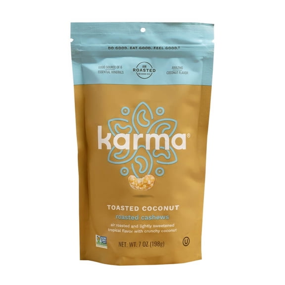 Karma Nuts Toasted Coconut Roasted Cashews, 7 oz