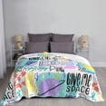 thumbnail image 4 of XMXT Flannel Throw Blanket for Couch, Warm Planet Hand Painted Graffiti Bed Sofa Decor Blankets for Home Bedroom, 80 x 60 inches, 4 of 8
