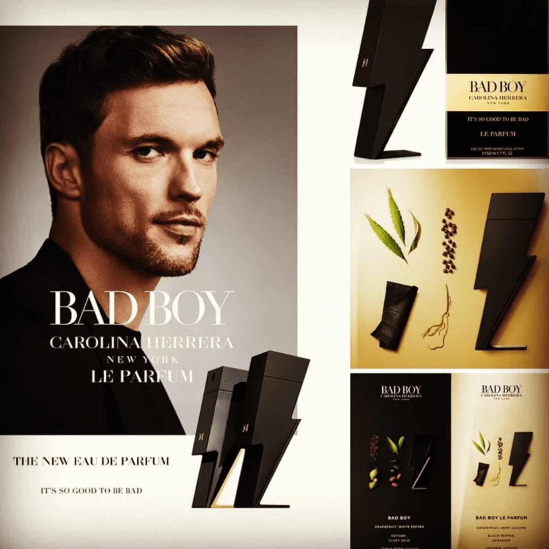 Carolina Herrera Bad Boy Eau De Tette Col. for Men 3.4 Oz