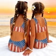 thumbnail image 6 of Grblisyd 4th of July Girl's 2 Piece Swimsuit Set American Flag Cute Bathing Suit Scoop Neck Independence Day Bikini Sets, 6 of 6