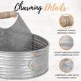 thumbnail image 3 of Autumn Alley Farmhouse Rustic Shower Caddy Basket for Bathroom - Toiletries Countertop Organizer, Decorative Bathroom Caddy, Galvanized Bathroom Accessories with Toilette Label, 11" x 6.25", Large, 3 of 9