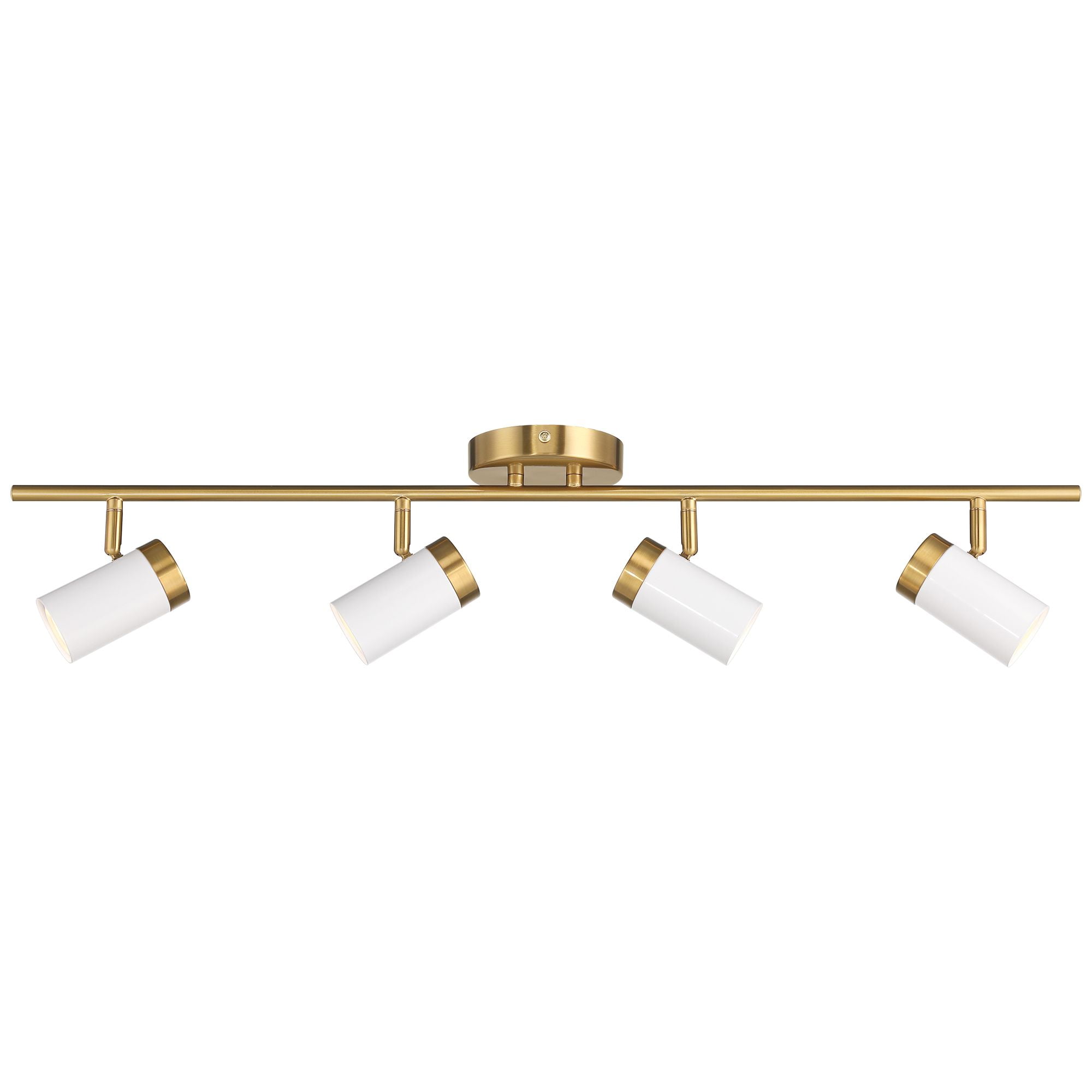 Pro Track 4-Light Heads LED Ceiling Track Light Fixture Kit GU10 Dimmable Directional Gold Black Modern Kitchen Bathroom 32 1/4" Wide