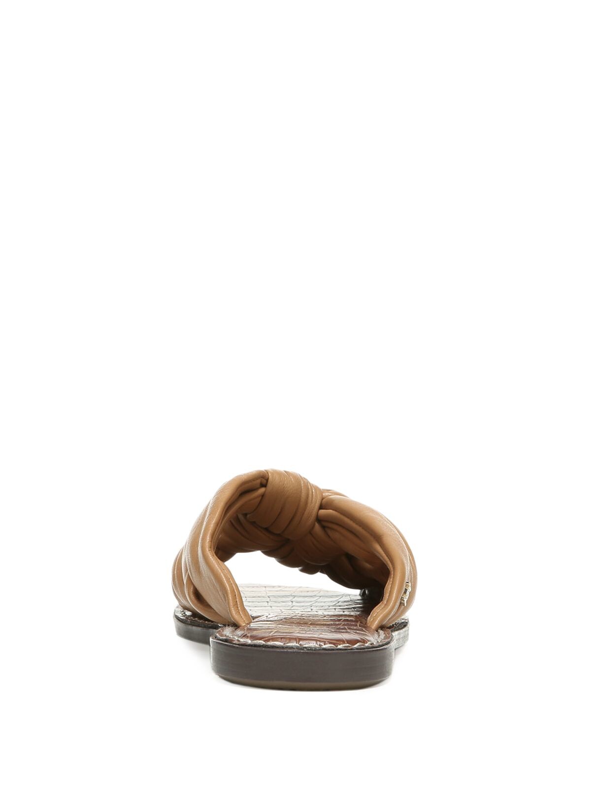 SAM EDELMAN Womens Gold Knotted Cushioned Comfort Garson  NWT SAM EDELMAN Womens Brown Garson Round Toe Slip On Leather Slide Sandals 6 M main image 1