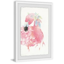 Pink Flamingo Framed Painting Print