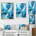 thumbnail image 4 of Designart "Drip Painting Symphony In White And Blue" Drip Painting Floater Framed Canvas Art Print, 4 of 5