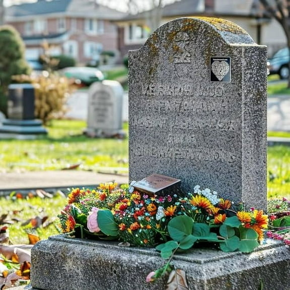 Legacy Honored QR Code Memorial Plaque for Cemetery Headstone – Scannable Link to Online Memorial Webpage, Collect Photos, Messages & Memories – Custom Bereavement Gift for Loss of Loved One - Round