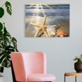 thumbnail image 3 of Fenyluxe Art Modern Canvas Prints Starfish Shell Beach Wall Decor for Bedroom Kitchen Ready to Hang - Home Art Decor Canvas Wall Art 16x12in, 3 of 6