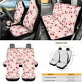 thumbnail image 3 of Jeiento Cherry 15 Piece Car Seat Covers Full Set Daisy Steering Wheel Cover Safe Belt Pads Trash Bin Rearview Mirror Cover Coasters Keychain Car Vent Organizer Pink Car Decoration for SUV Sedan, 3 of 7