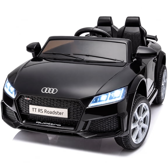 HOTJOY 12V Ride on Car, Licensed Audi TT RS Roadster Kids Electric Car with Remote Control, Powered Ride on Toys for Kids Ages 1-4 w/ 4-Wheel Suspension, Bluetooth & Music, Soft Start & Stop - Black